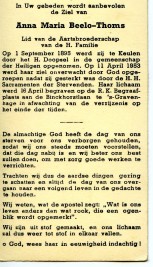 tekst bidprent Anna Maria Beeloo-Thoms